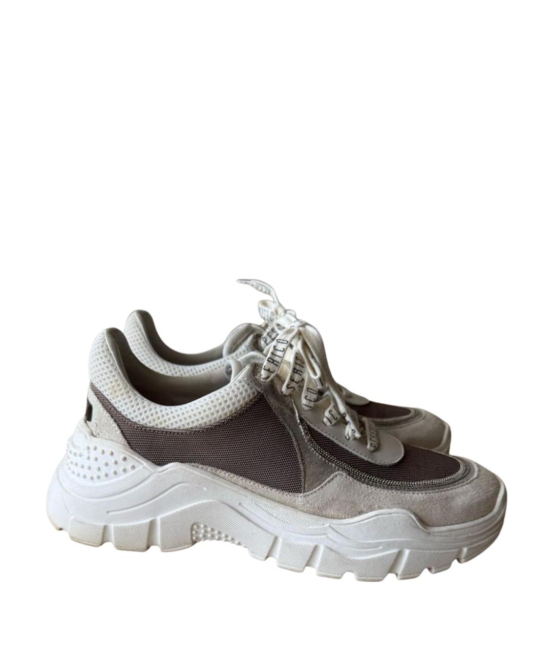 PESERICO Белые кожаные кроссовки, фото 1