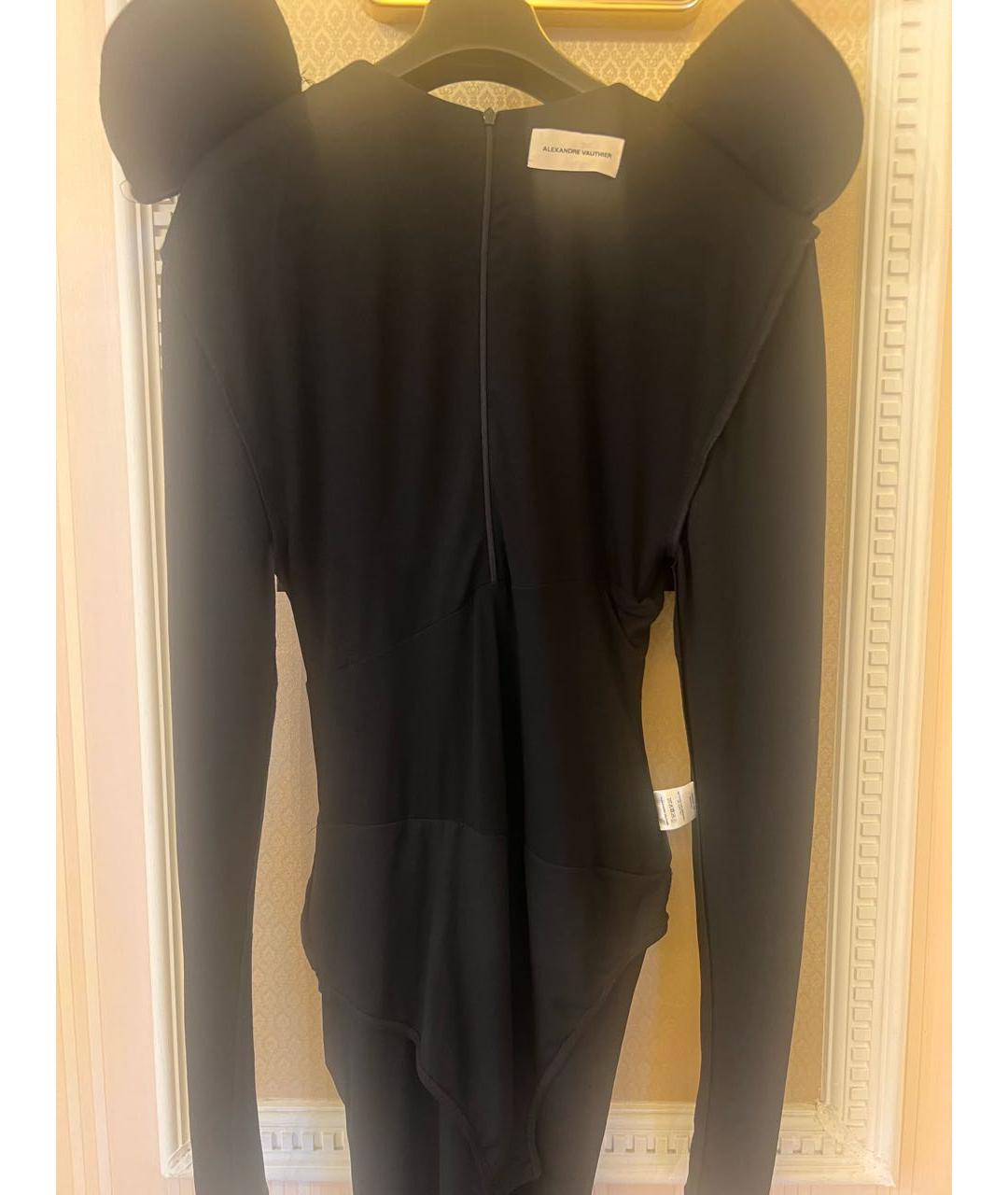 ALEXANDRE VAUTHIER Черное вискозное вечернее платье, фото 3