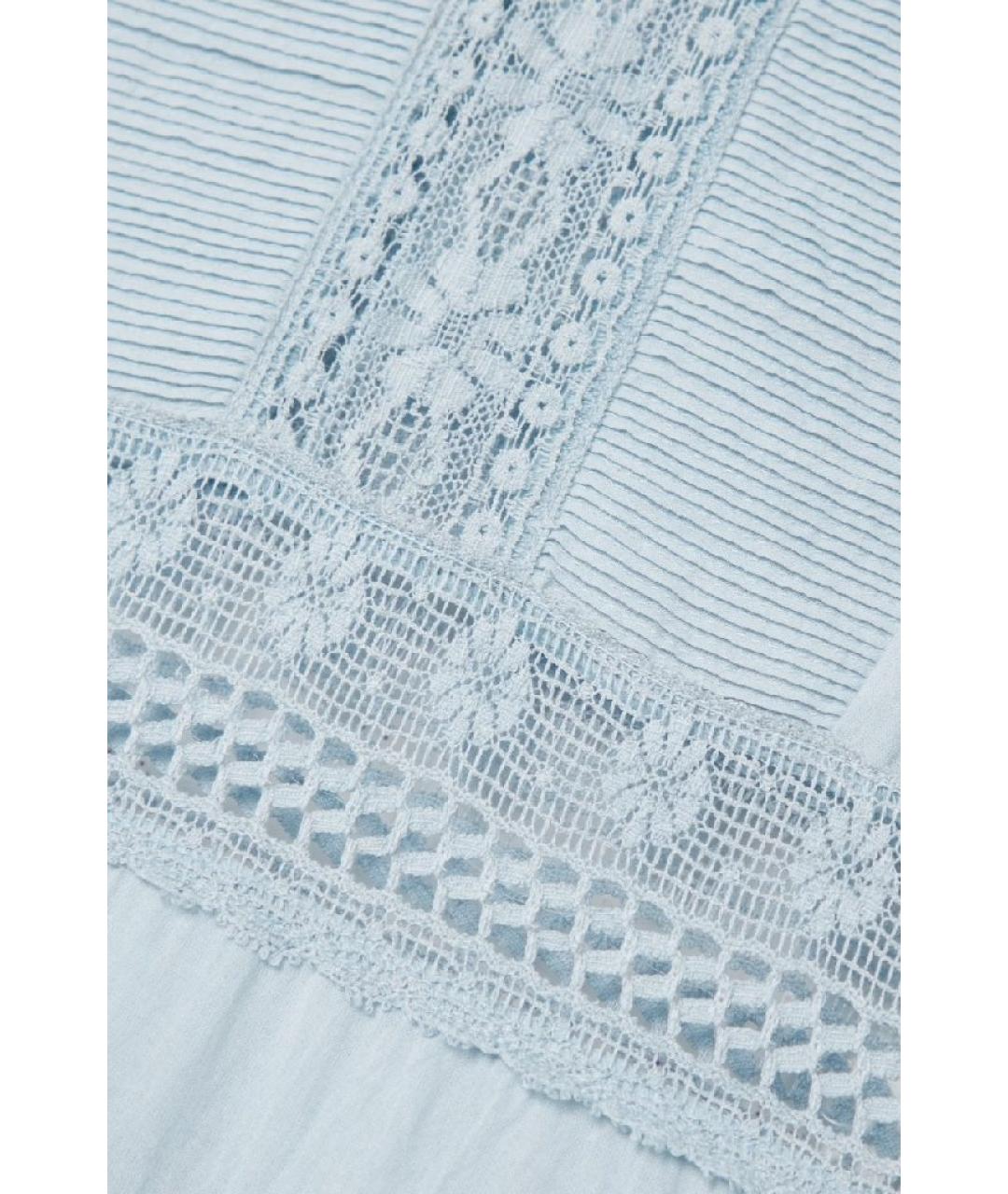 RIXO Голубое хлопковое повседневное платье, фото 5