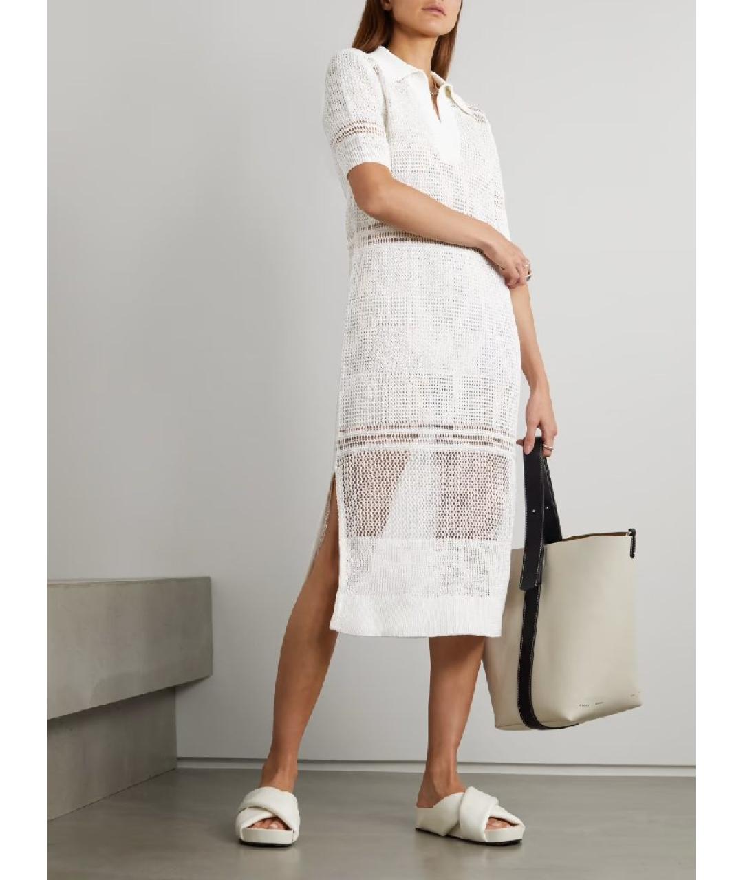 JOSEPH Белое хлопковое повседневное платье, фото 4