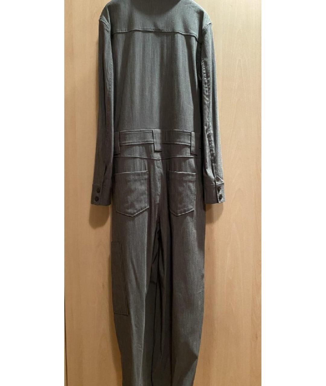 GANNI Серый вискозный комбинезон, фото 3