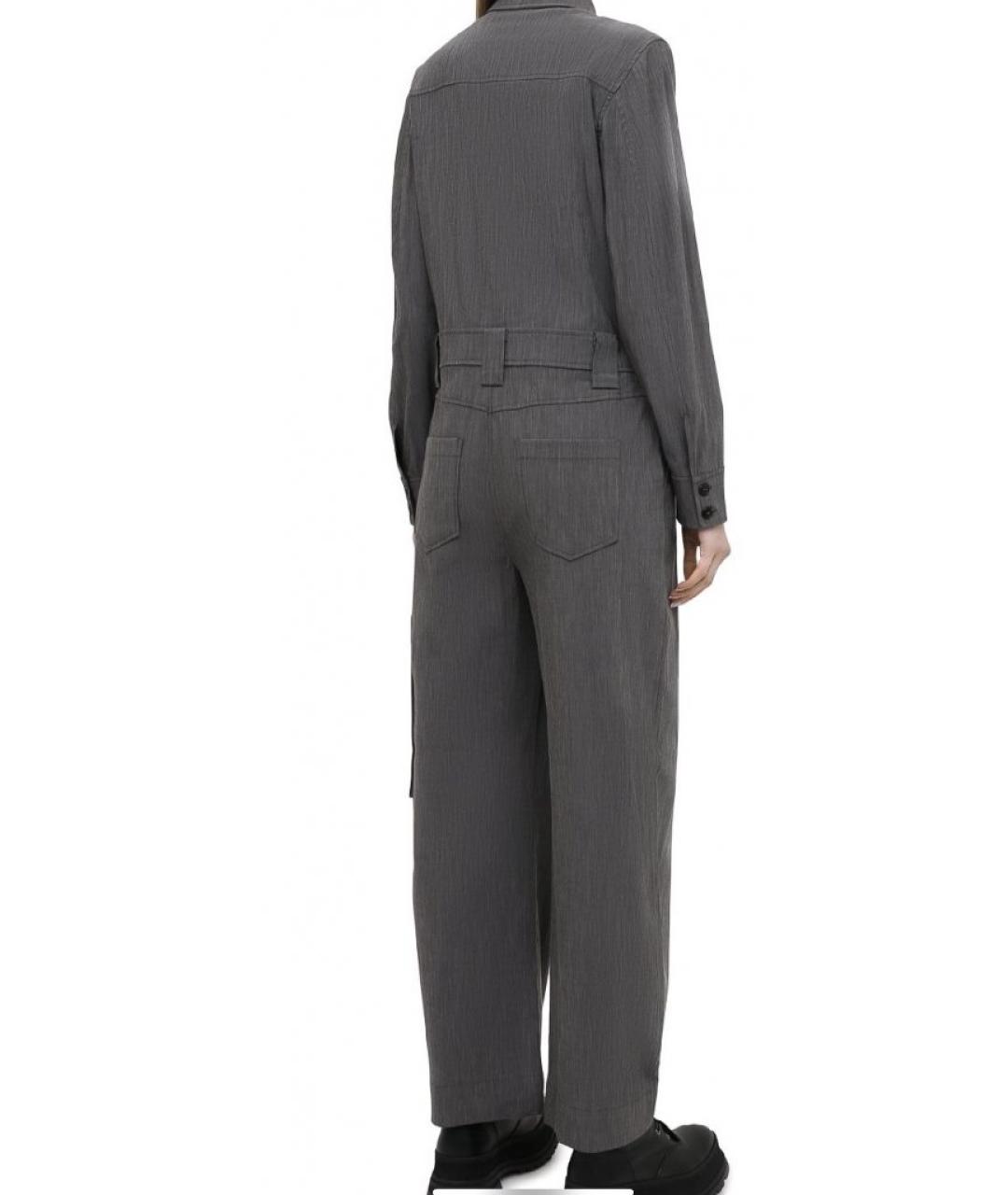 GANNI Серый вискозный комбинезон, фото 8