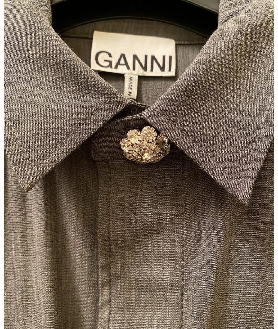 GANNI Серый вискозный комбинезон, фото 4