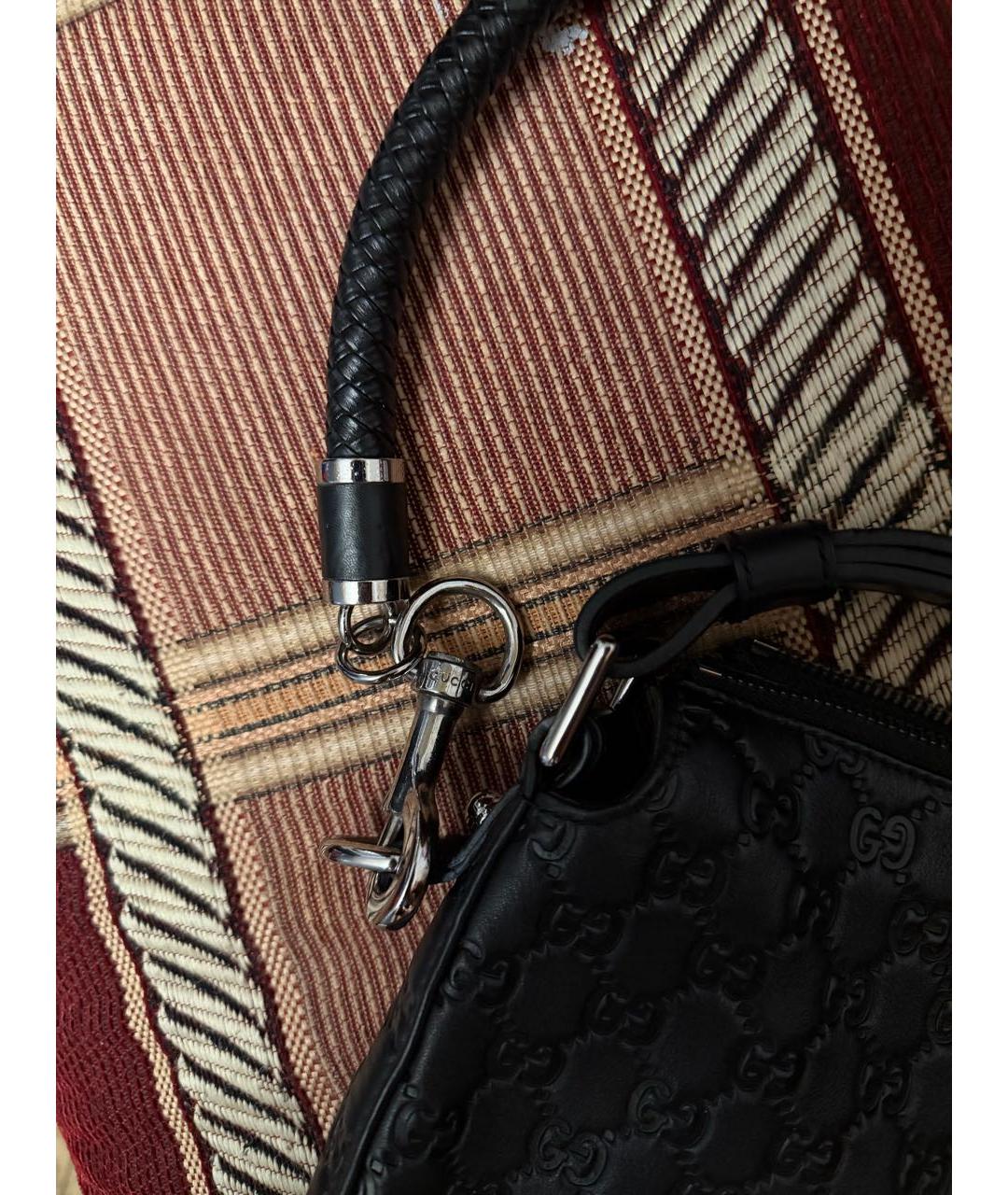 GUCCI Черная кожаная сумка через плечо, фото 2