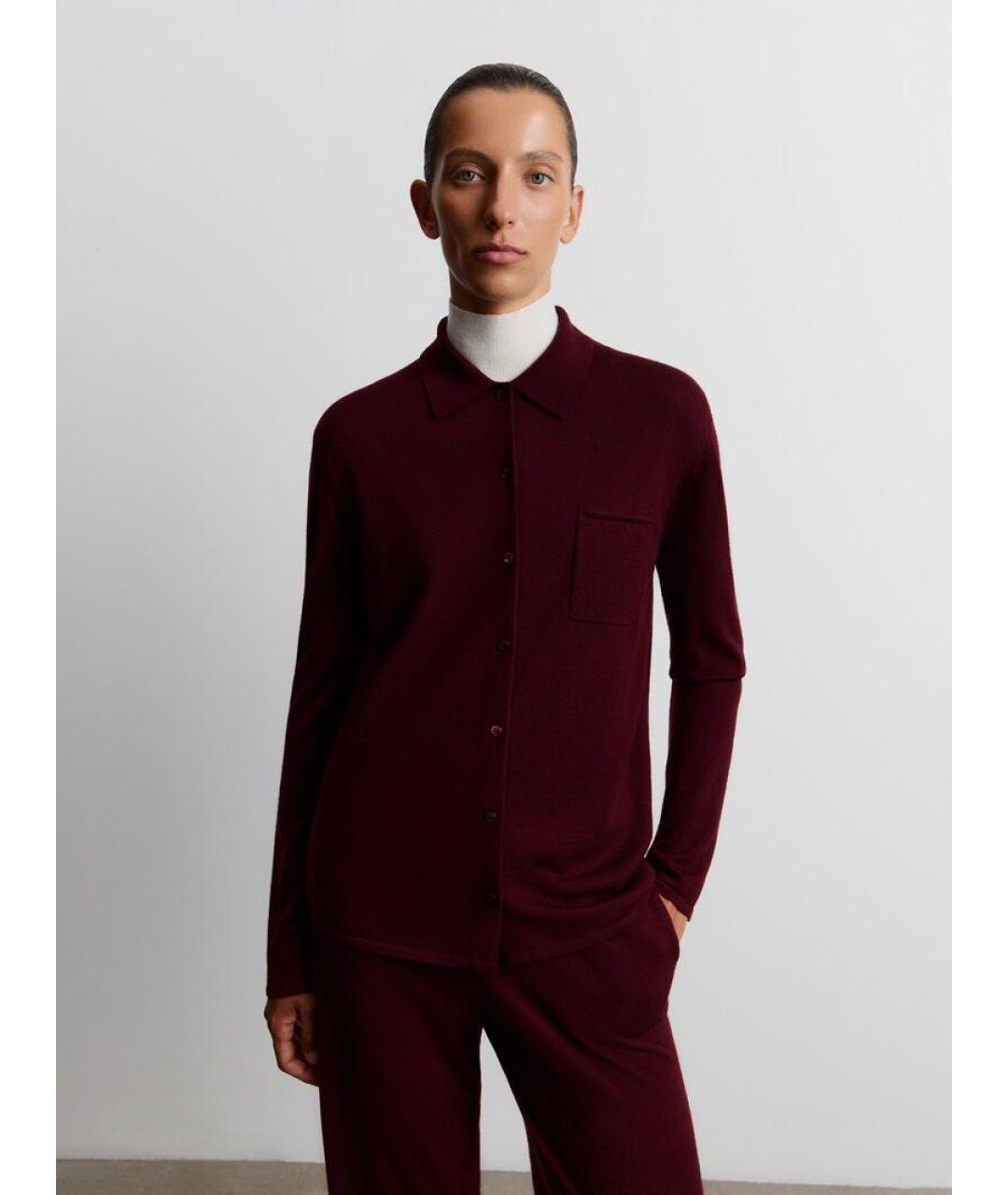 12 STOREEZ Бордовая кашемировая рубашка, фото 7