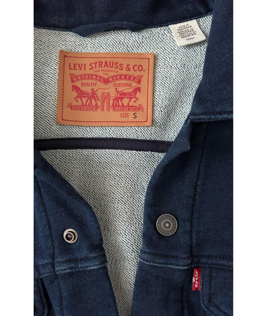 LEVI'S Темно-синий хлопко-эластановый пиджак, фото 3