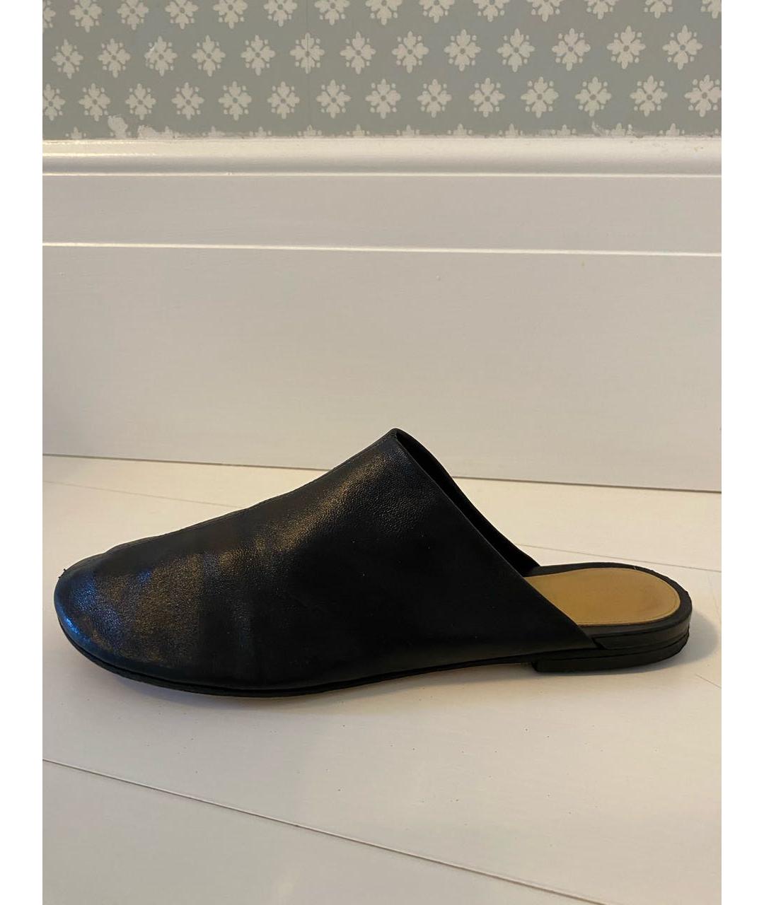 BOTTEGA VENETA Черные кожаные мюли, фото 5