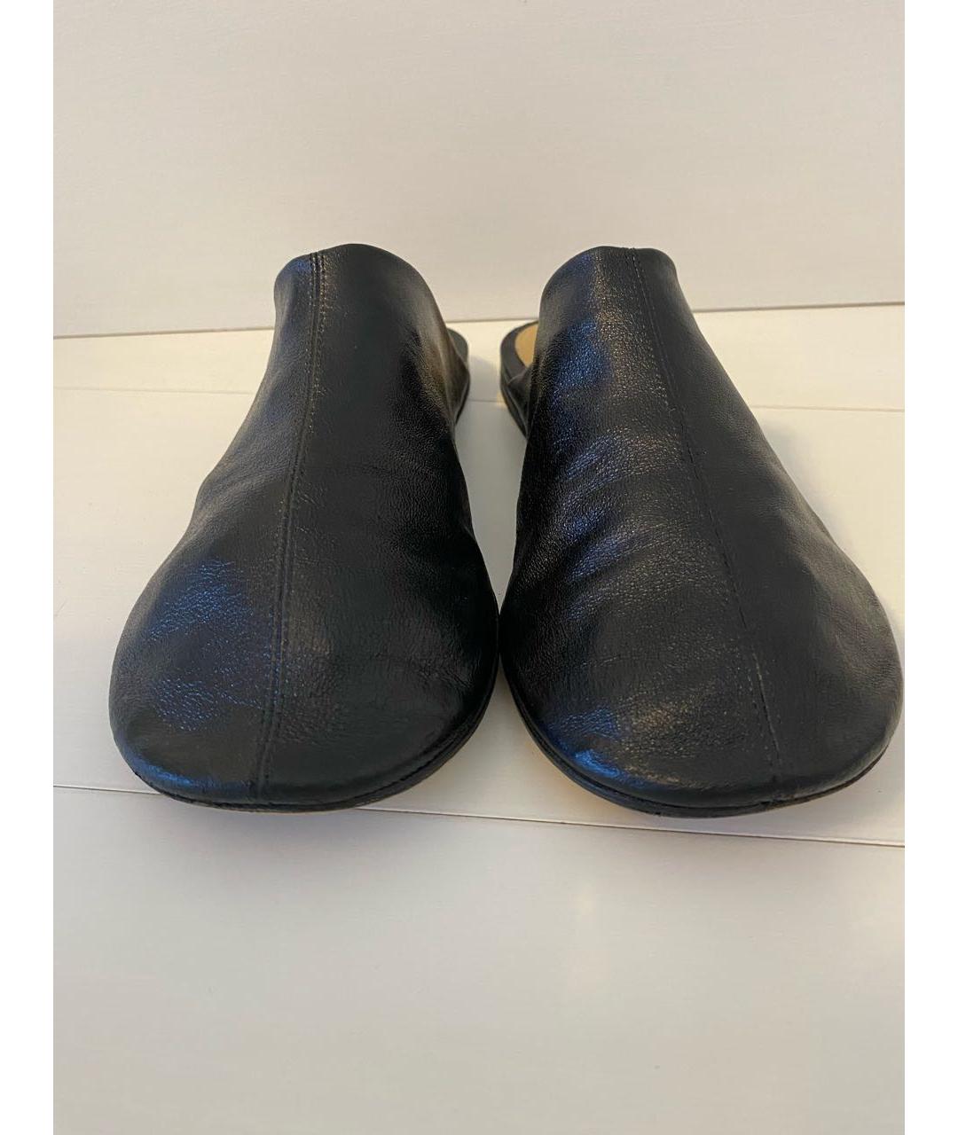 BOTTEGA VENETA Черные кожаные мюли, фото 2