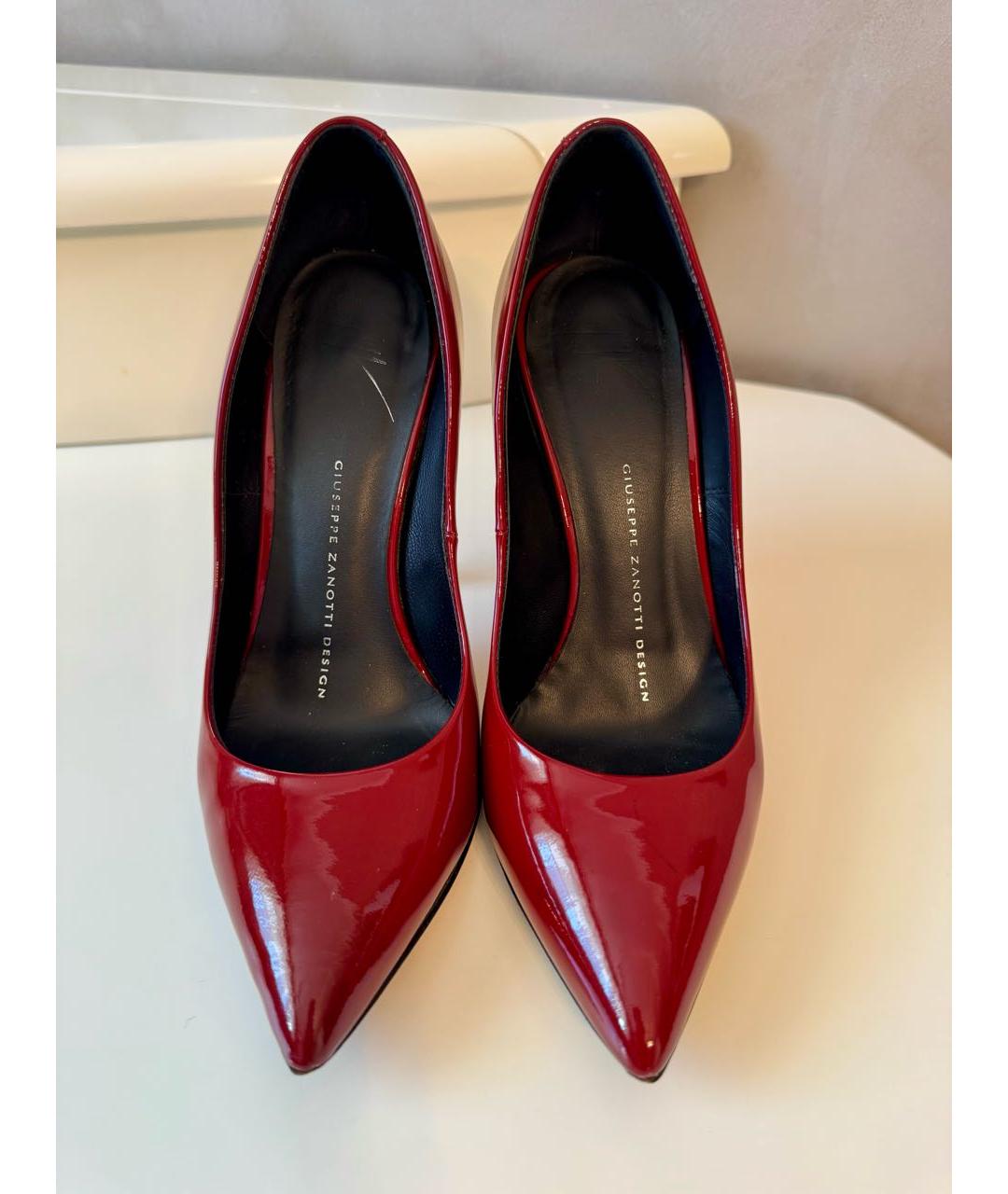 GIUSEPPE ZANOTTI DESIGN Бордовые туфли из лакированной кожи, фото 2