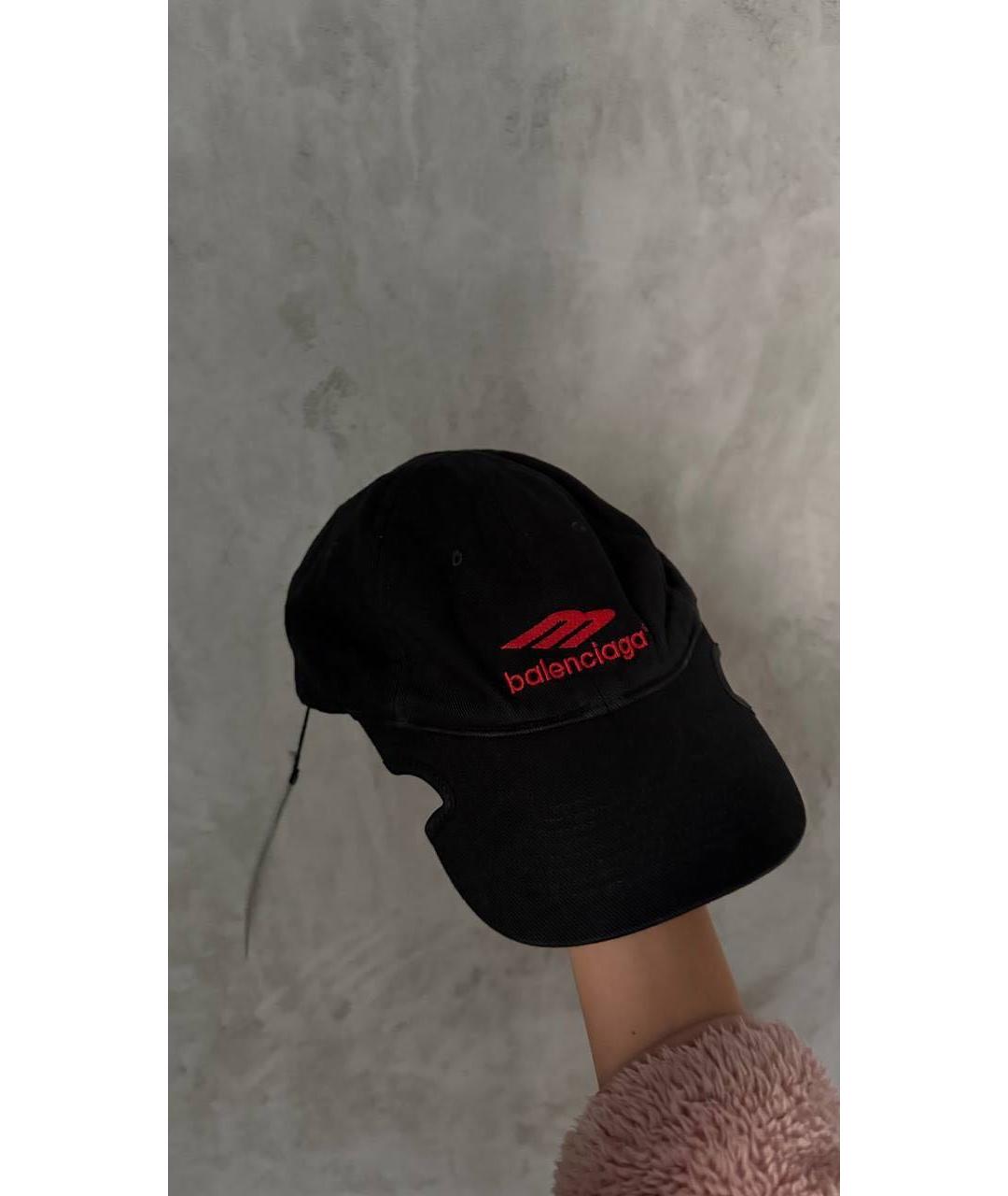 BALENCIAGA Черная хлопковая кепка/бейсболка, фото 4