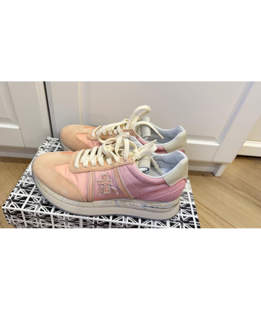 PREMIATA Коралловые замшевые кроссовки, фото 3