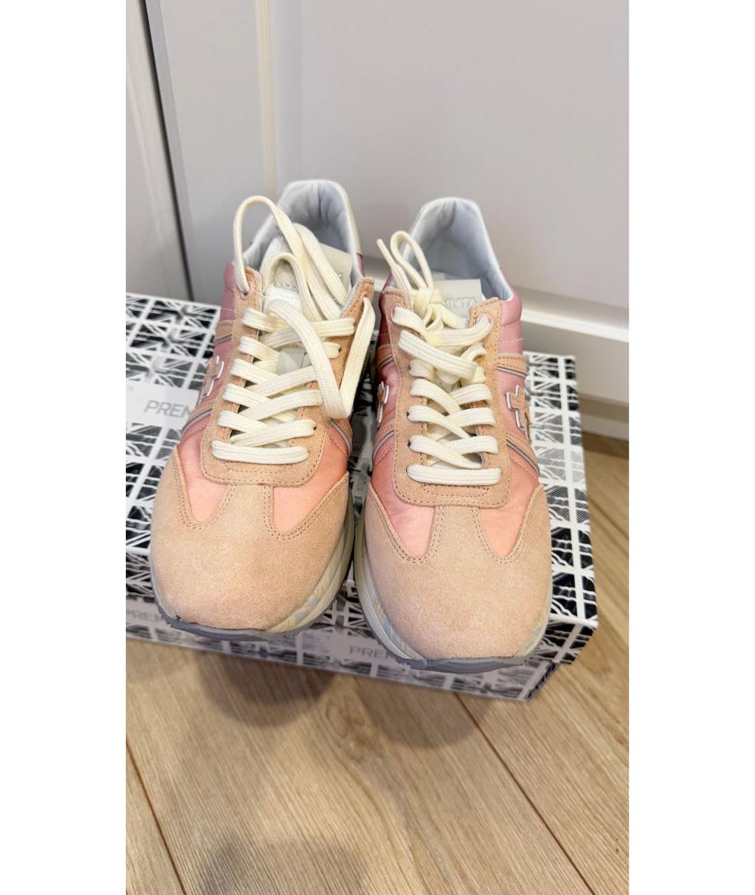 PREMIATA Коралловые замшевые кроссовки, фото 2