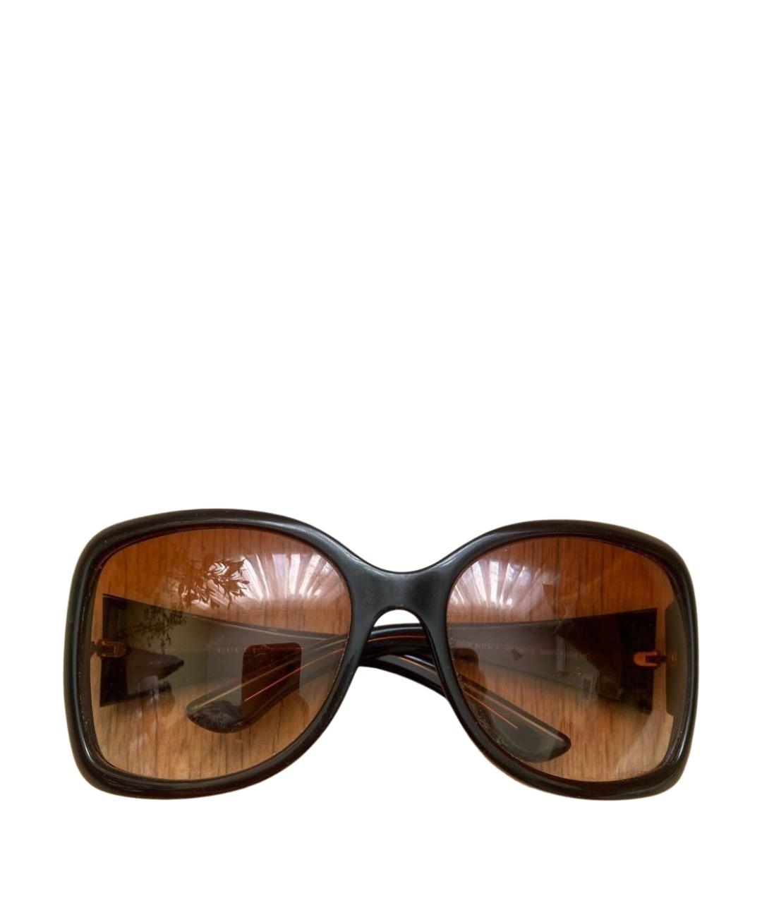 GUCCI Коричневые пластиковые солнцезащитные очки, фото 1