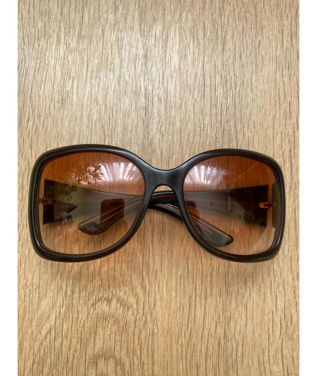 GUCCI Коричневые пластиковые солнцезащитные очки, фото 7
