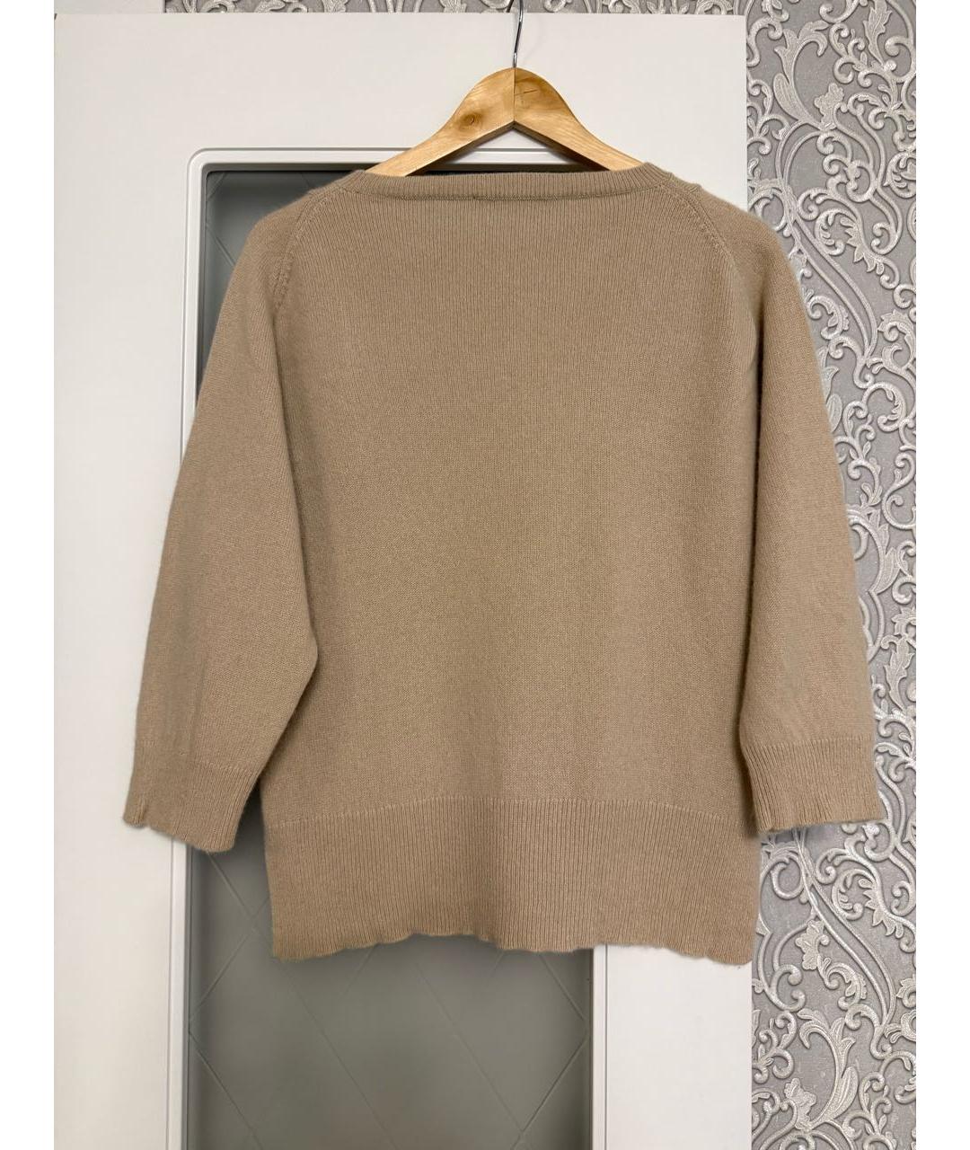 WEEKEND MAX MARA Бежевый кашемировый джемпер / свитер, фото 2