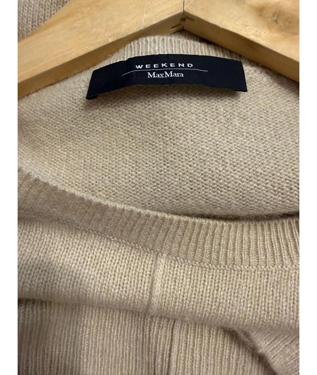 WEEKEND MAX MARA Бежевый кашемировый джемпер / свитер, фото 5