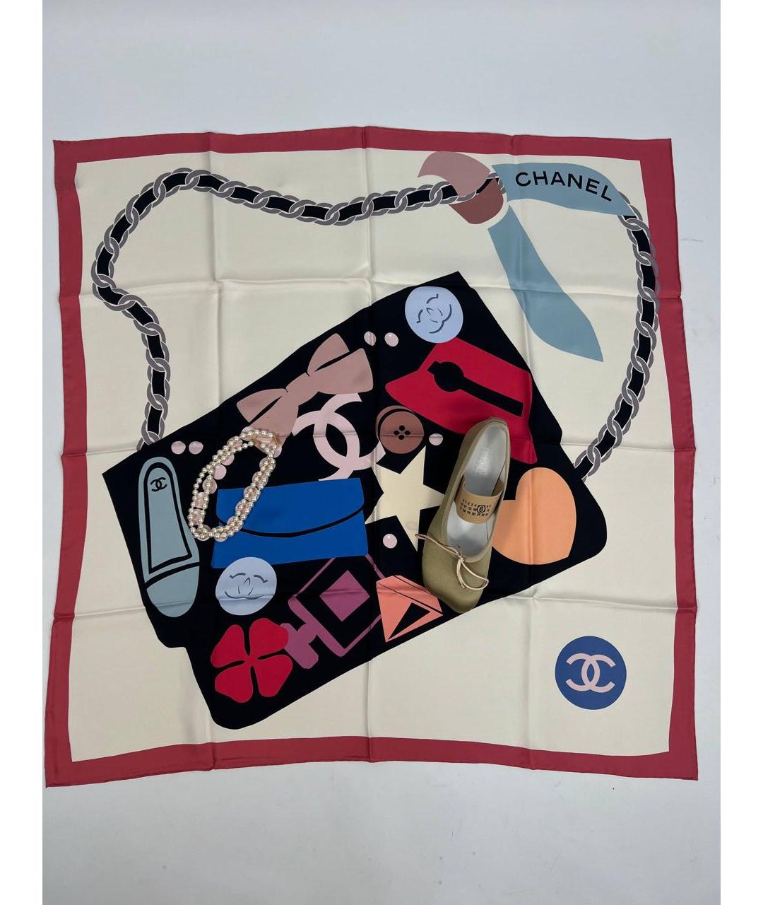 CHANEL Мульти шелковый платок, фото 8