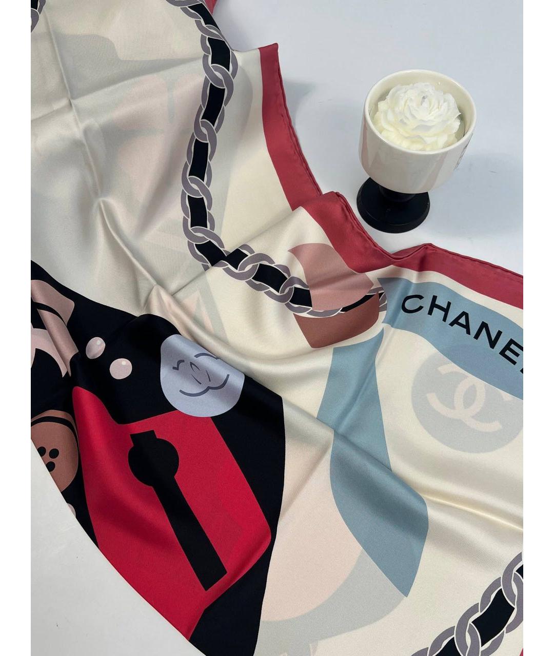 CHANEL Мульти шелковый платок, фото 6