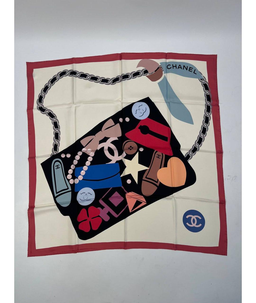 CHANEL Мульти шелковый платок, фото 9