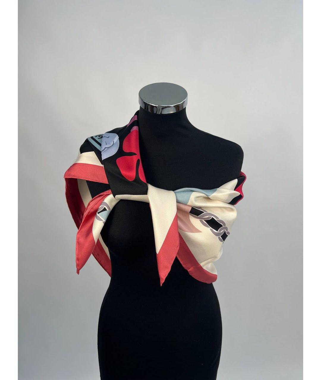 CHANEL Мульти шелковый платок, фото 5