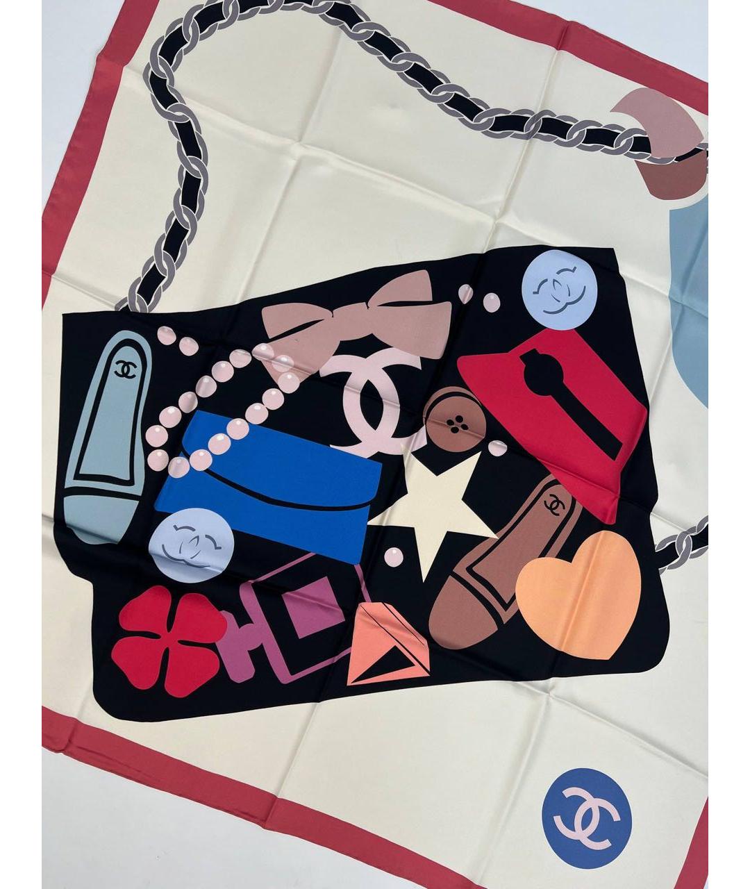 CHANEL Мульти шелковый платок, фото 7