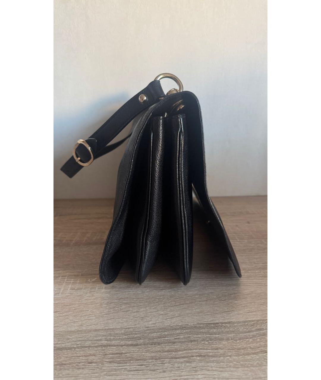 GUCCI Черная кожаная сумка через плечо, фото 3