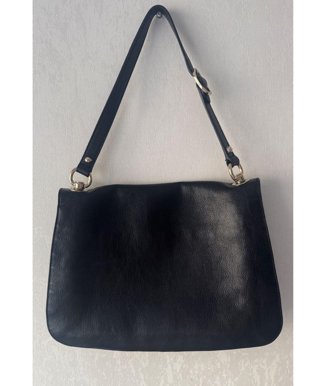 GUCCI Черная кожаная сумка через плечо, фото 2