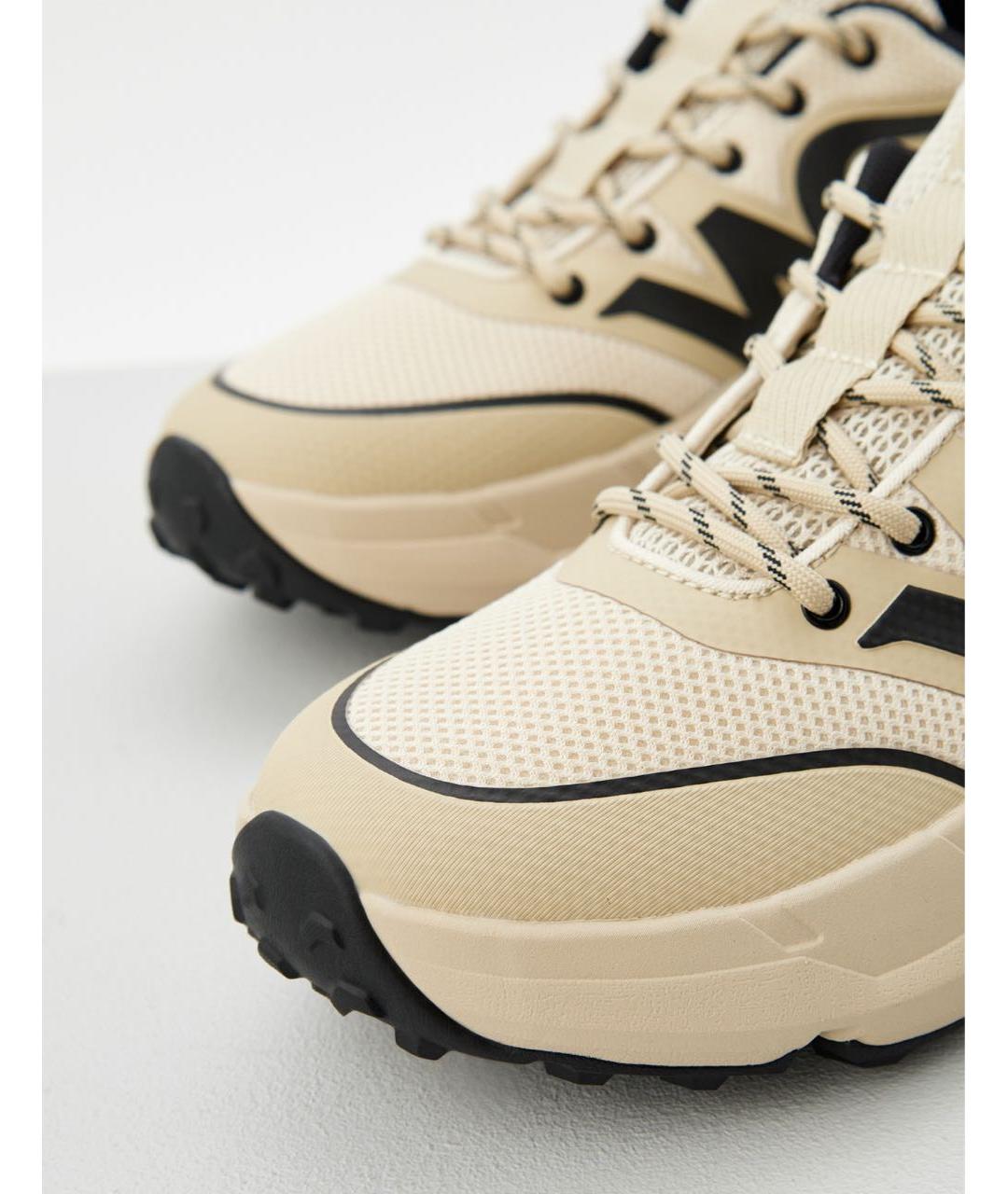 WEEKEND MAX MARA Бежевые кожаные кроссовки, фото 5