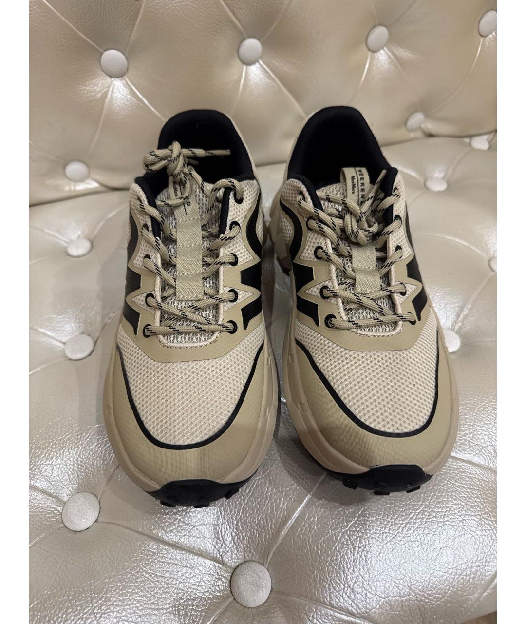 WEEKEND MAX MARA Бежевые кожаные кроссовки, фото 4
