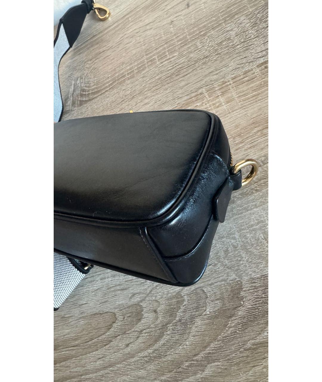 MIU MIU Черная кожаная сумка через плечо, фото 6