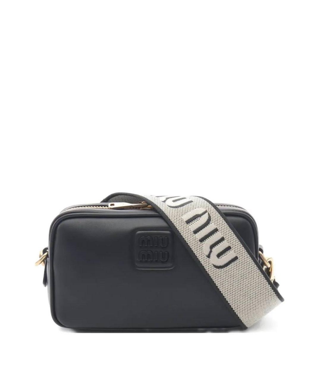 MIU MIU Черная кожаная сумка через плечо, фото 9