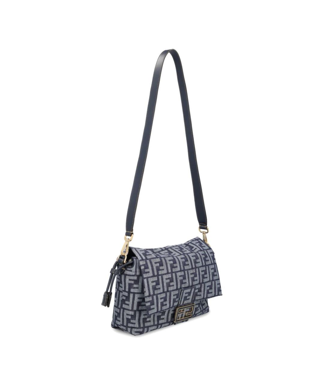 FENDI Синяя тканевая сумка тоут, фото 2