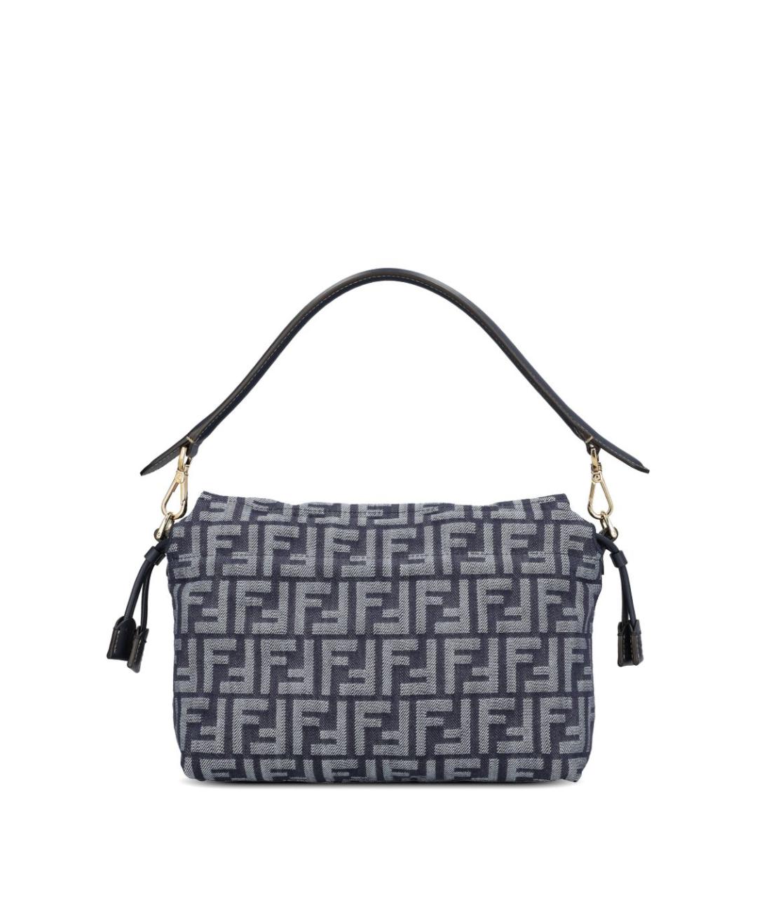 FENDI Синяя тканевая сумка тоут, фото 4