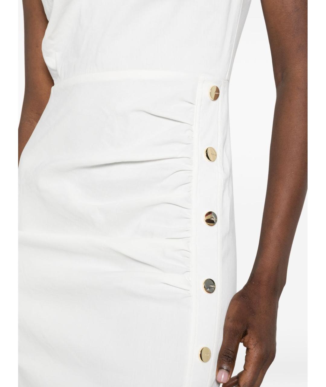 PINKO Белое льняное повседневное платье, фото 2