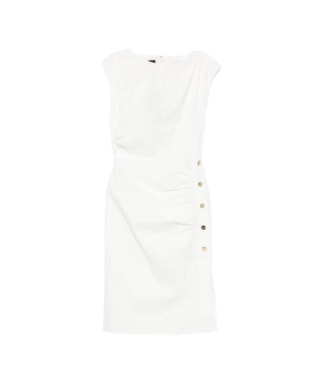 PINKO Белое льняное повседневное платье, фото 1