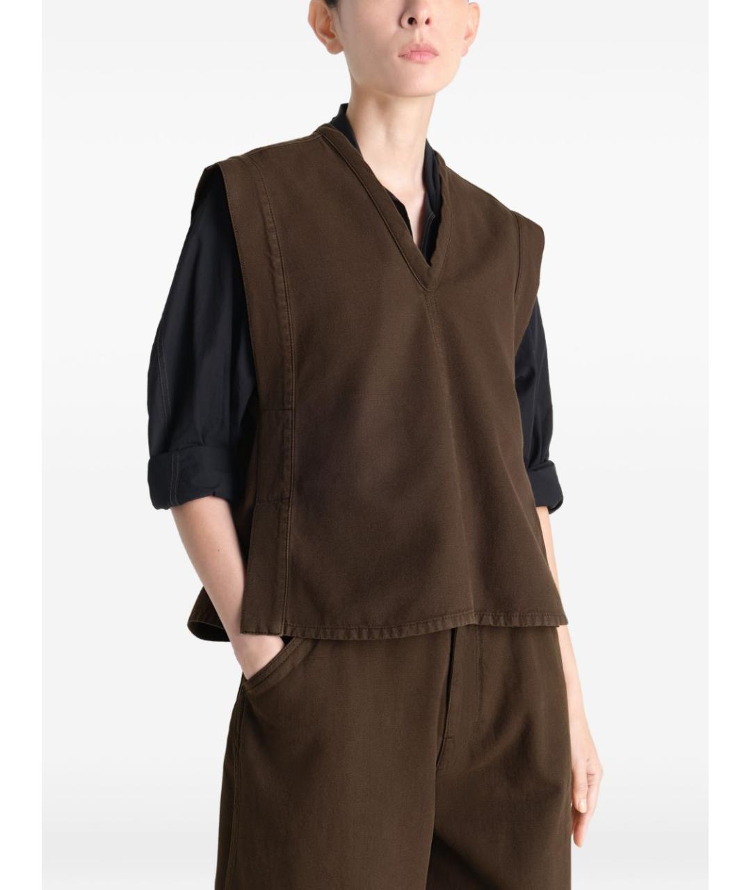 LEMAIRE Коричневый жилет, фото 2