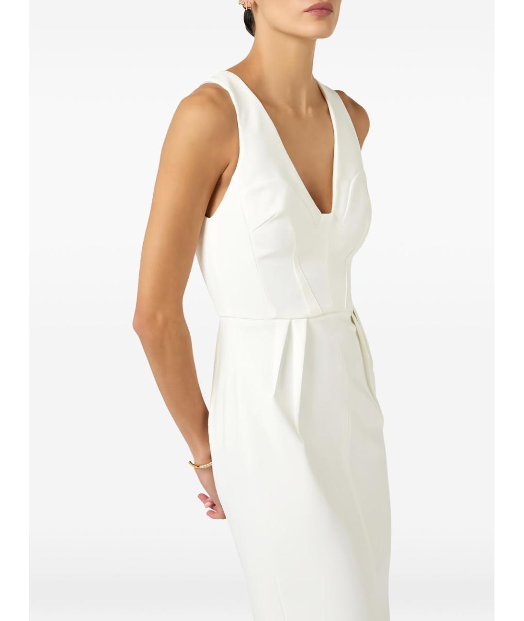 ELISABETTA FRANCHI Белое полиэстеровое платье, фото 5
