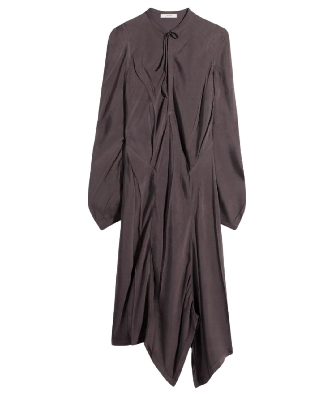 LEMAIRE Коричневое вискозное повседневное платье, фото 1