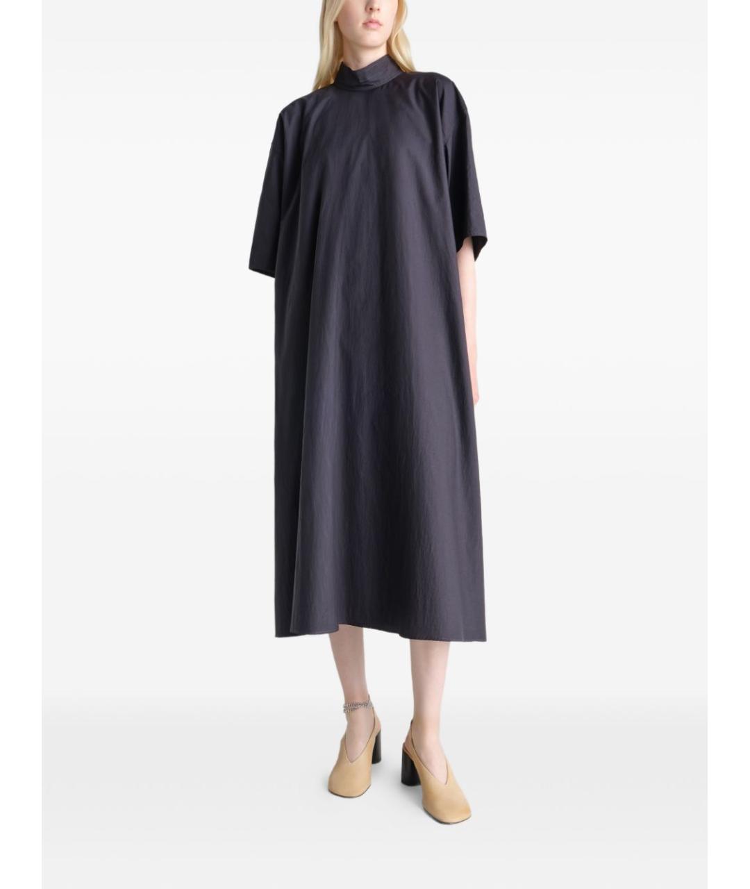 LEMAIRE Черное хлопковое повседневное платье, фото 2