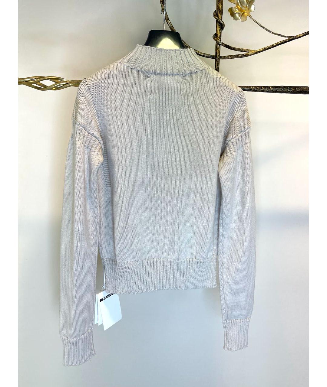 JIL SANDER Бежевый шерстяной джемпер / свитер, фото 2