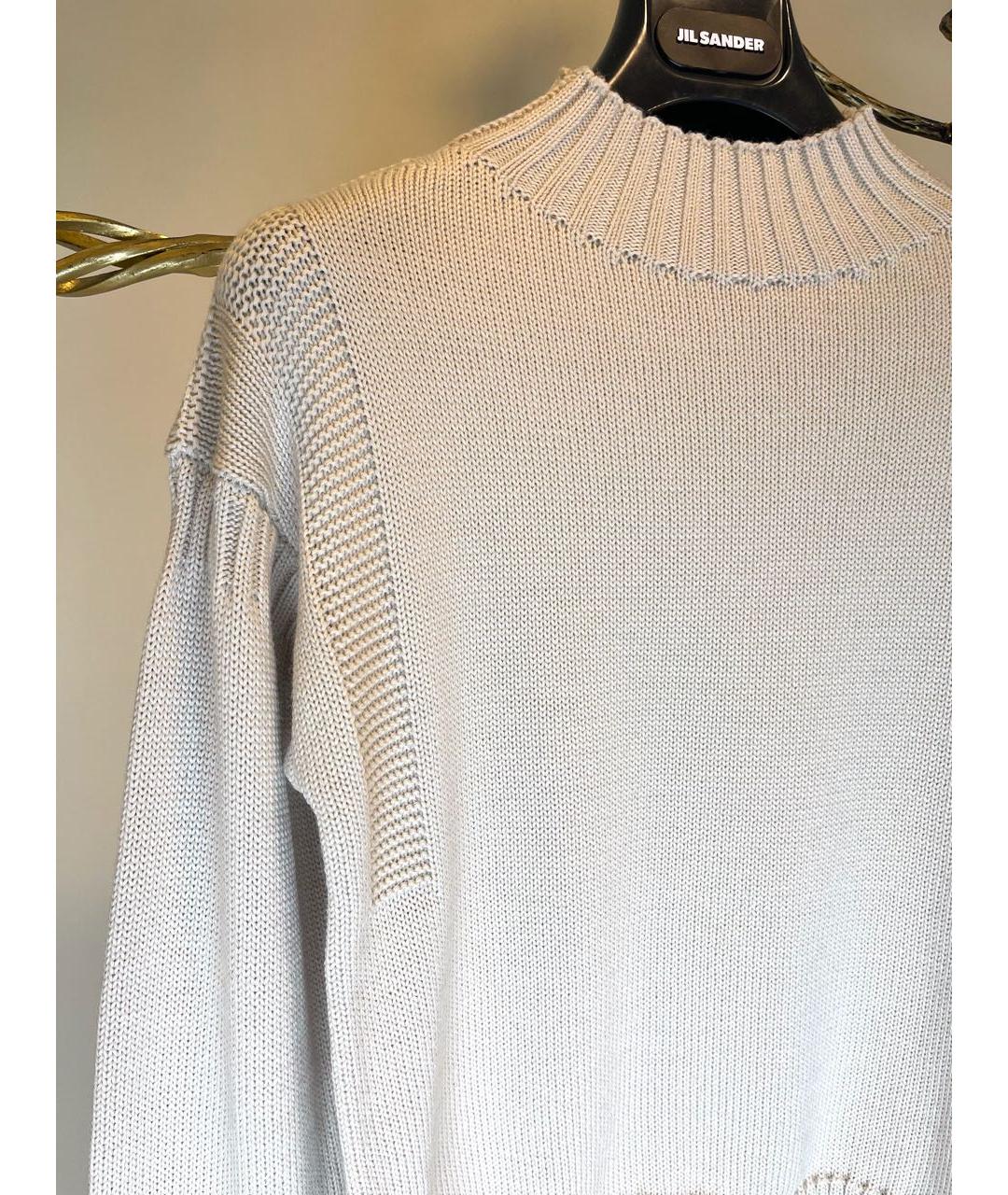 JIL SANDER Бежевый шерстяной джемпер / свитер, фото 4
