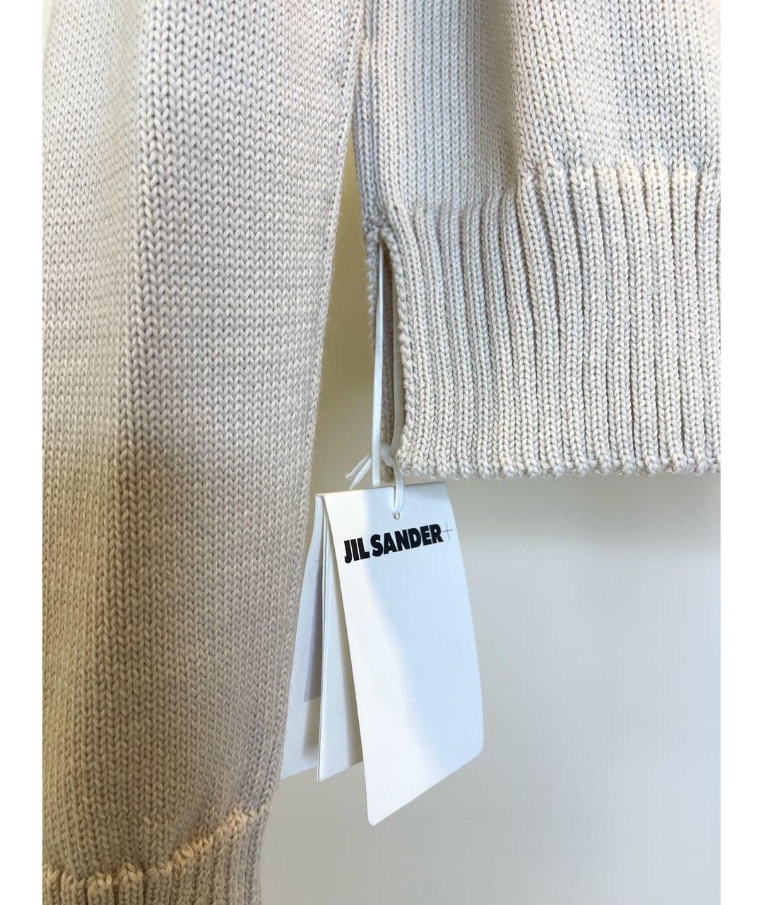 JIL SANDER Бежевый шерстяной джемпер / свитер, фото 3