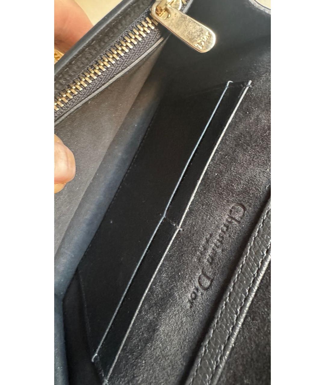 CHRISTIAN DIOR Черная кожаная сумка через плечо, фото 8