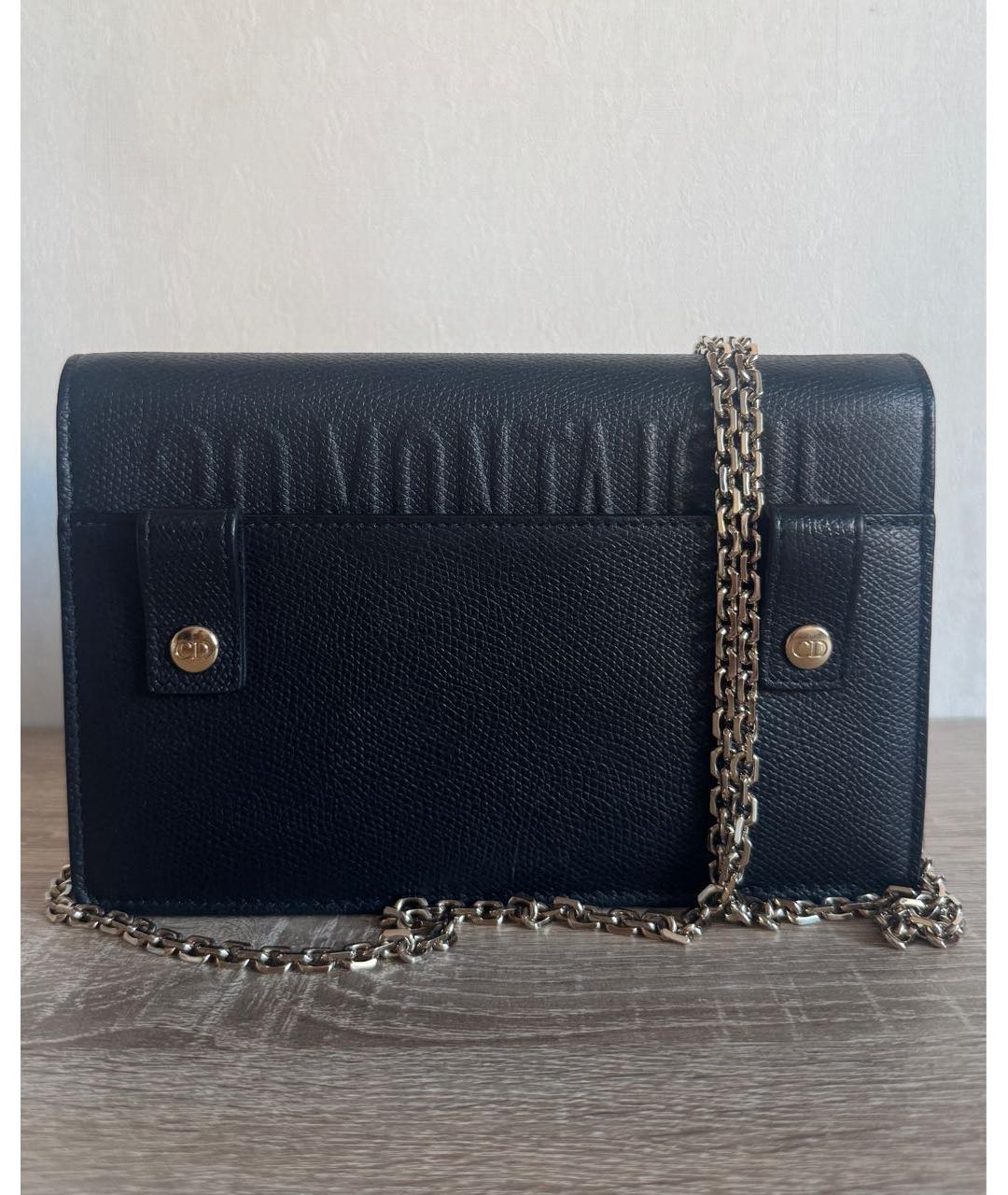 CHRISTIAN DIOR Черная кожаная сумка через плечо, фото 2