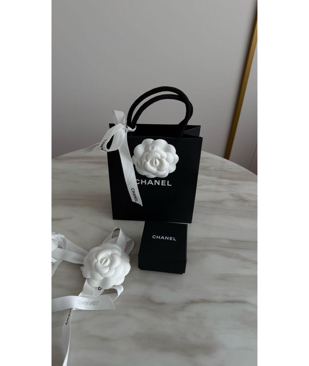 CHANEL Золотые металлические серьги, фото 6