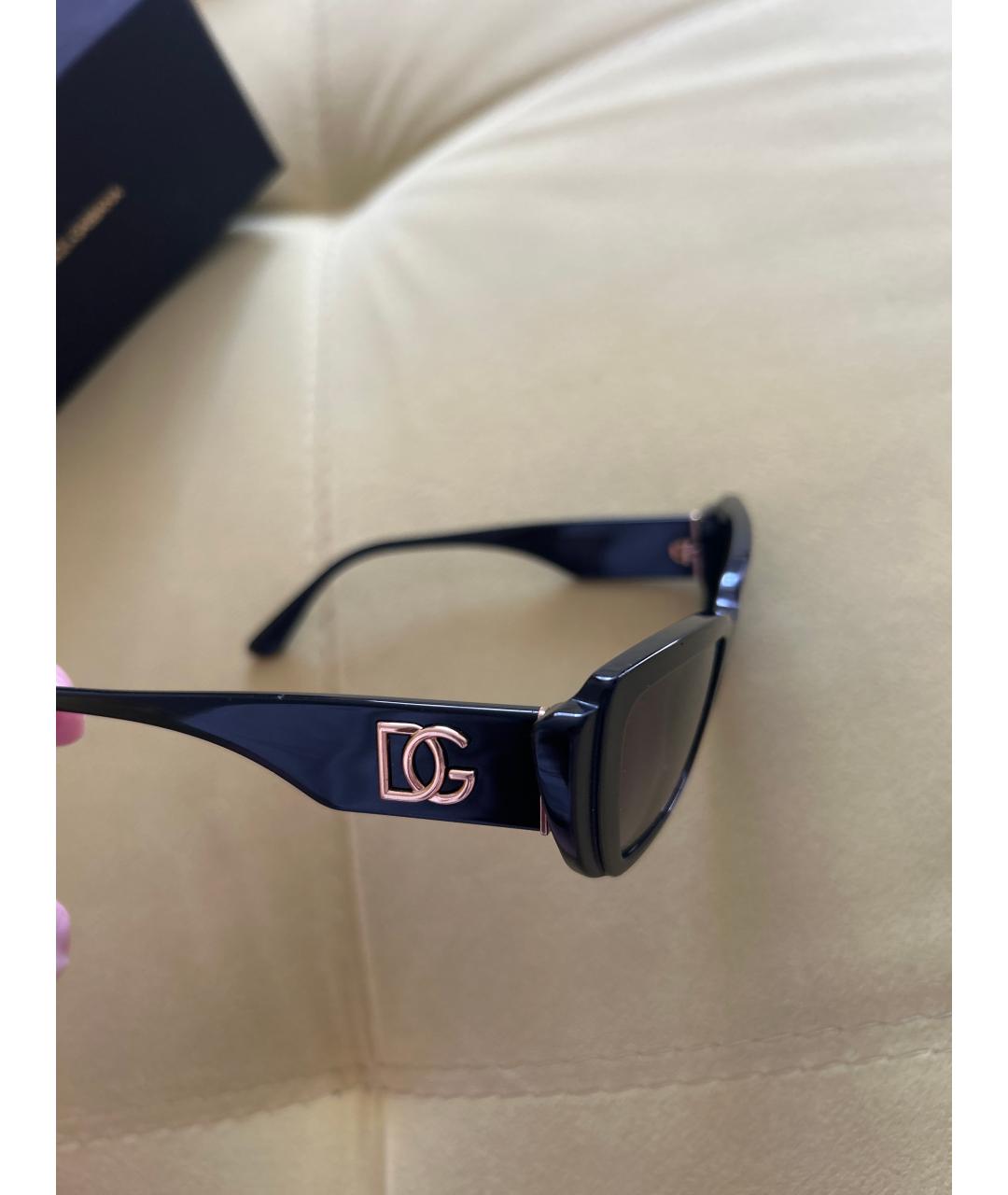 DOLCE&GABBANA Черные пластиковые солнцезащитные очки, фото 3