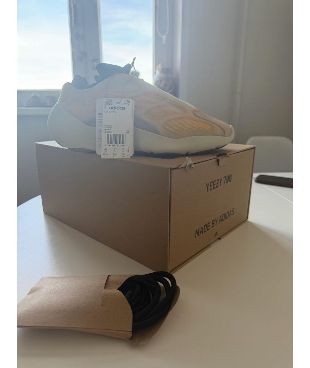 ADIDAS YEEZY Желтые текстильные кроссовки, фото 7