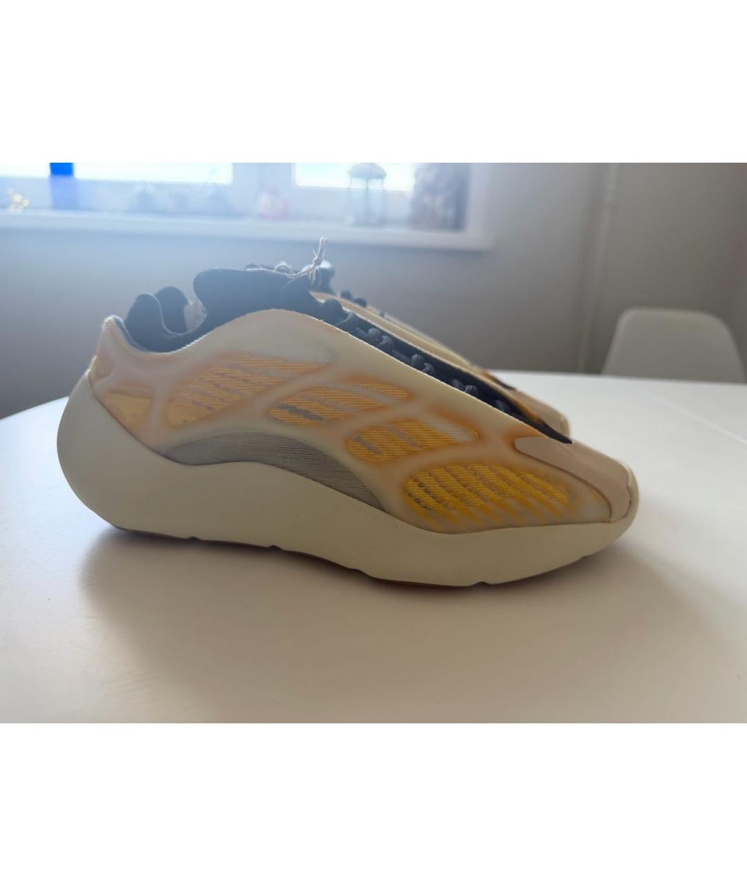 ADIDAS YEEZY Желтые текстильные кроссовки, фото 8