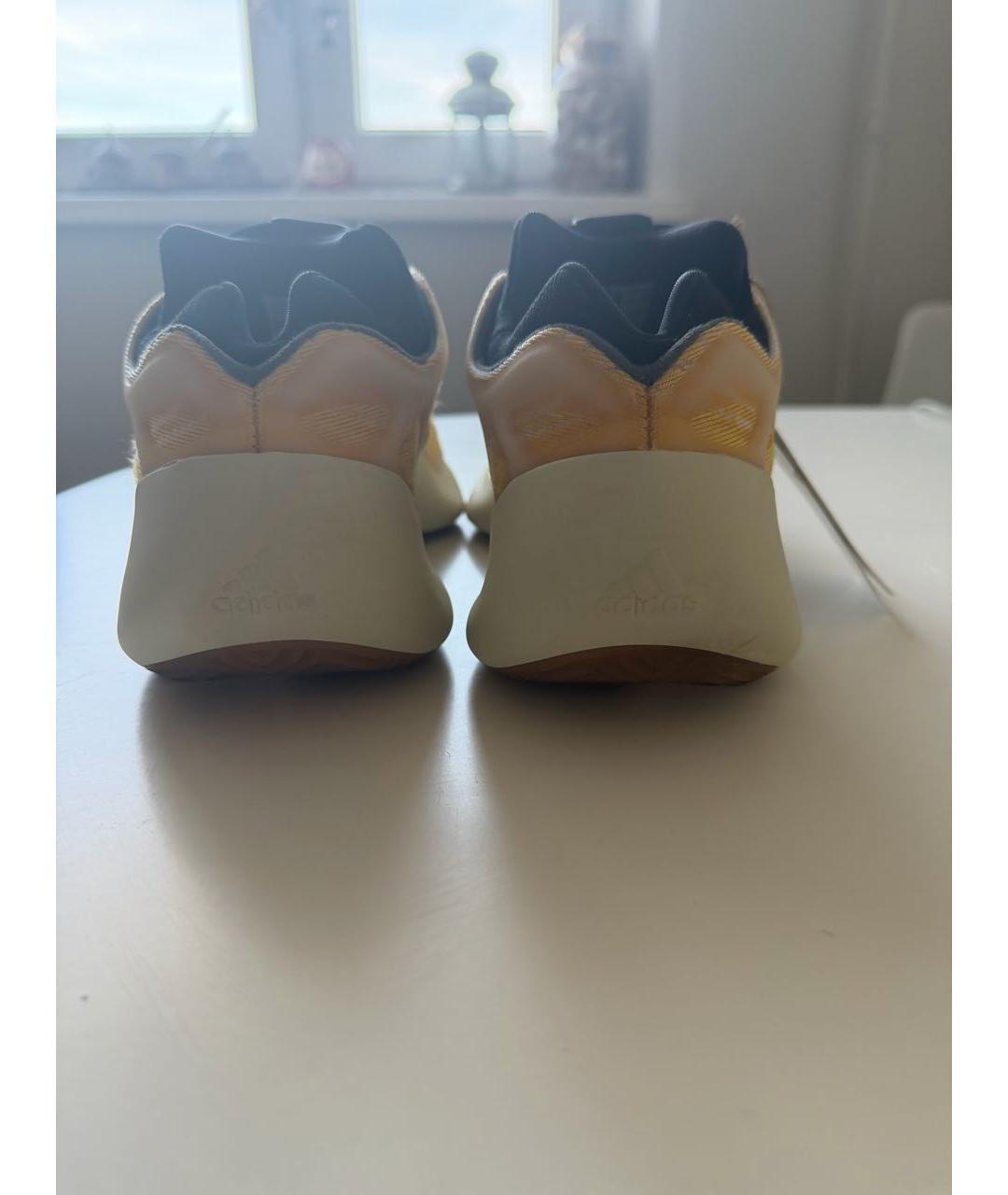 ADIDAS YEEZY Желтые текстильные кроссовки, фото 4