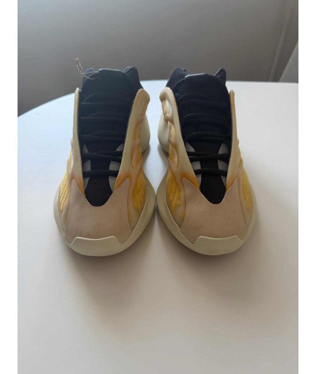 ADIDAS YEEZY Желтые текстильные кроссовки, фото 2